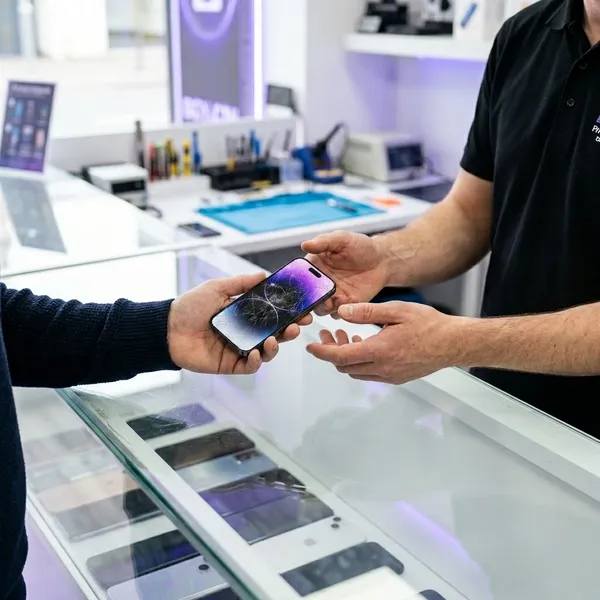 Przekazanie uszkodzonego telefonu iPhone ze zbitą szybką do naprawy w serwisie telefonów SKYTEL Rzeszów